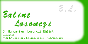 balint losonczi business card